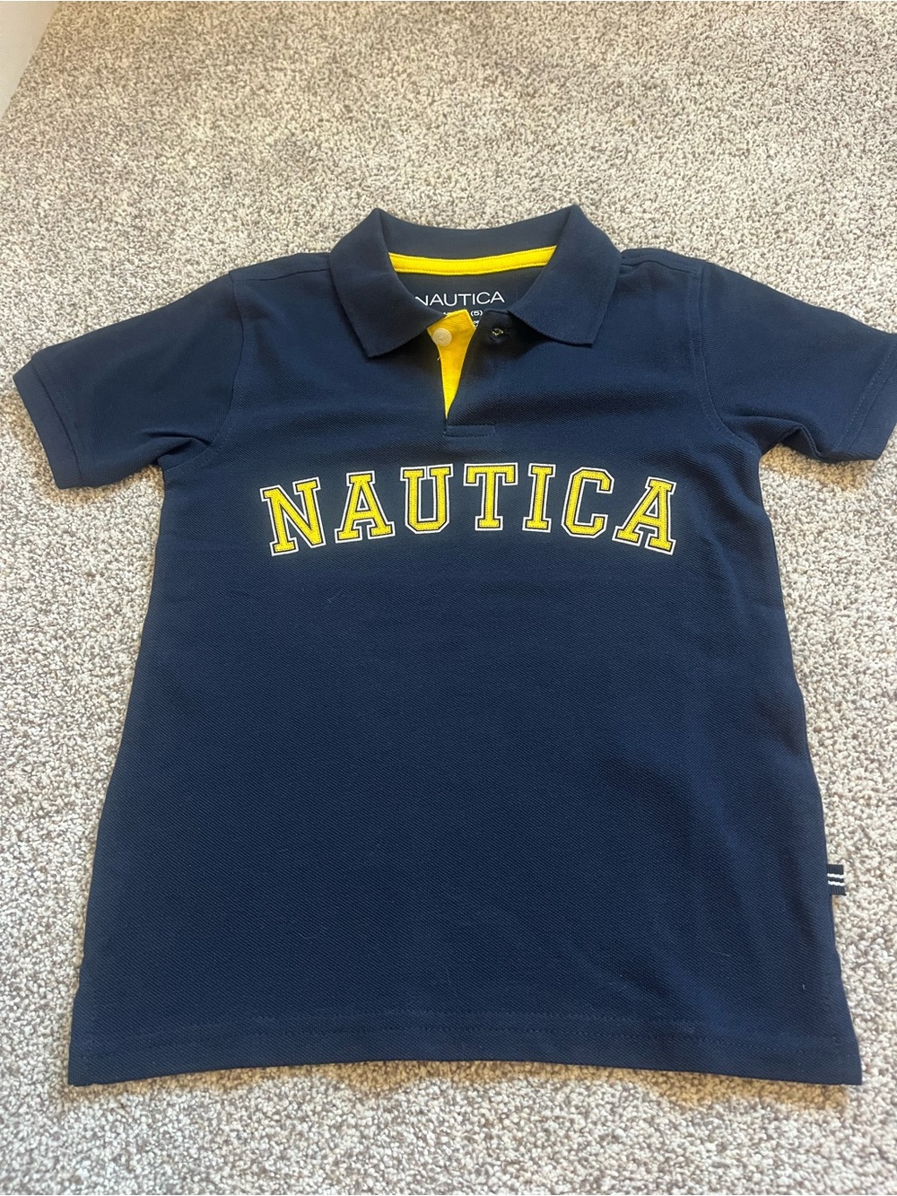 Nautica Navy Polo with Yellow Lettering